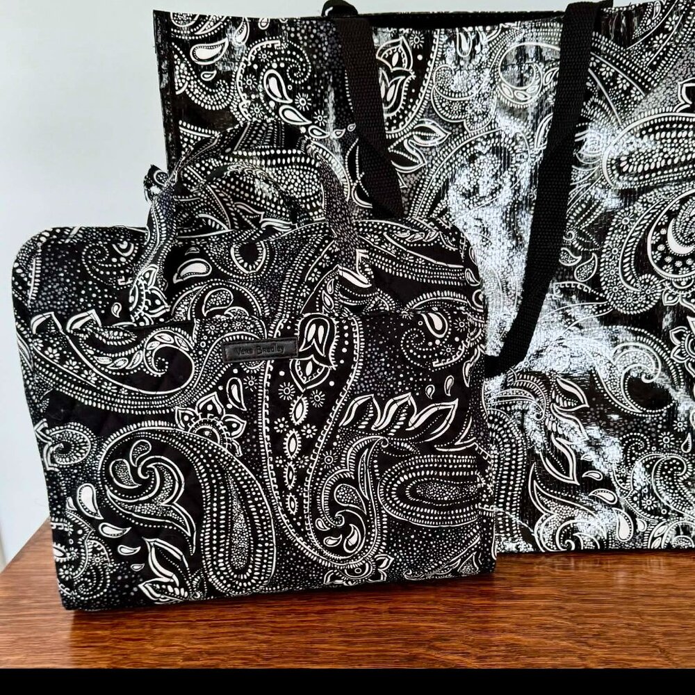 * NEW * Vera Bradley Hanging Travel / Toiletry Organizer PLUS Large Tote Bag